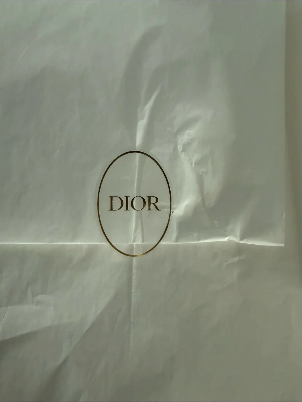 White Dior Gift/Shoe Box & Dior Tissue Paper with Dior Logo Sticker